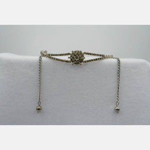 Vintage rhinestone adjustable choker